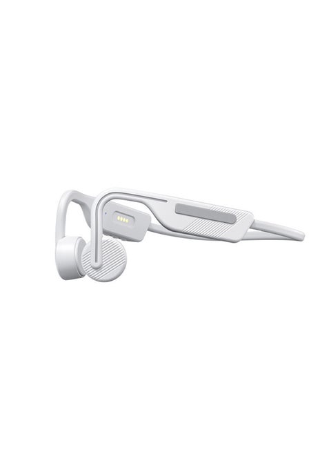 V15 Sports Waterproof Bone Conduction Hanging Ear Long Endurance Swimming Bluetooth Headset Comes With 16G Memory With NFC-Body Color:White Ash-Memory Capacity:General-purpose