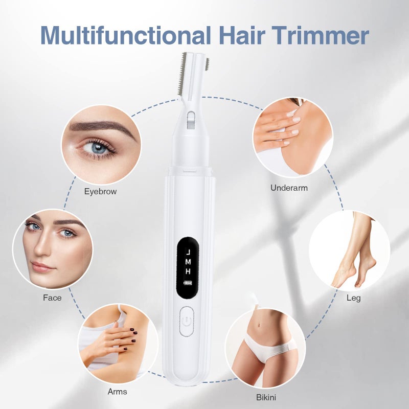 New Electric Eyebrow Trimmer Ladies Rechargeable Mini Eyebrow Trimmer Depilator Eyebrow Scraper Beginner Eyebrow Trimmer Pencil - Image 5
