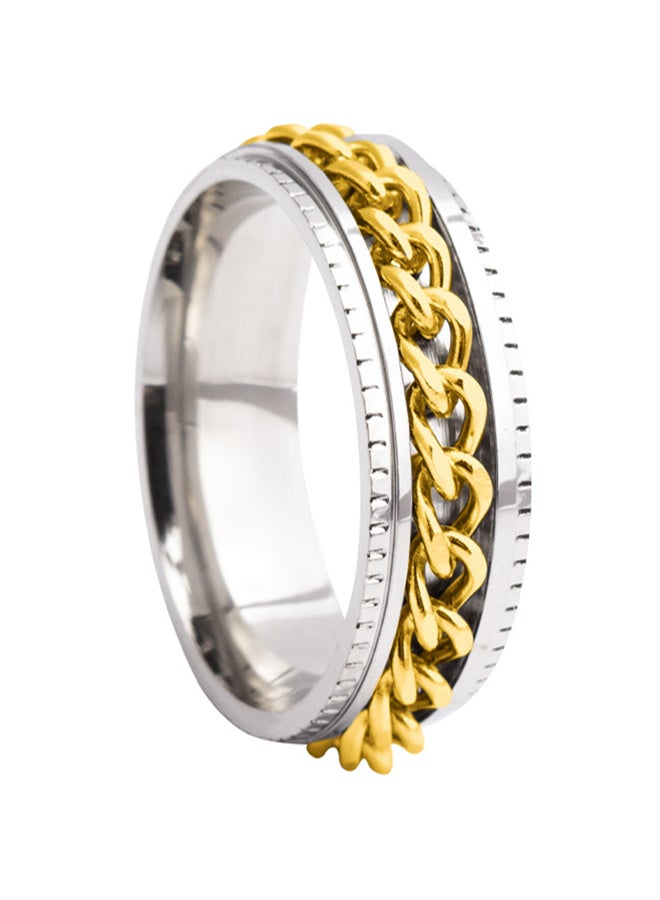 Men's Chain Turn Stainless Steel Stress Relief Ring Standard US Sizes - Image 1
