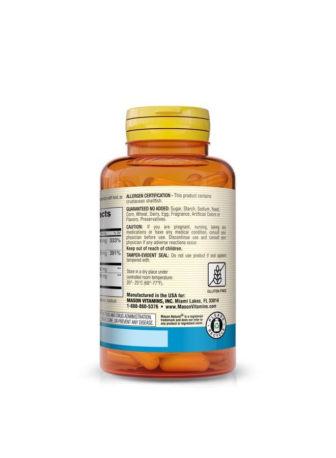 MASON Vitamins Glucosamine Complex Plus MSM Capsules, 60 Count - Image 3