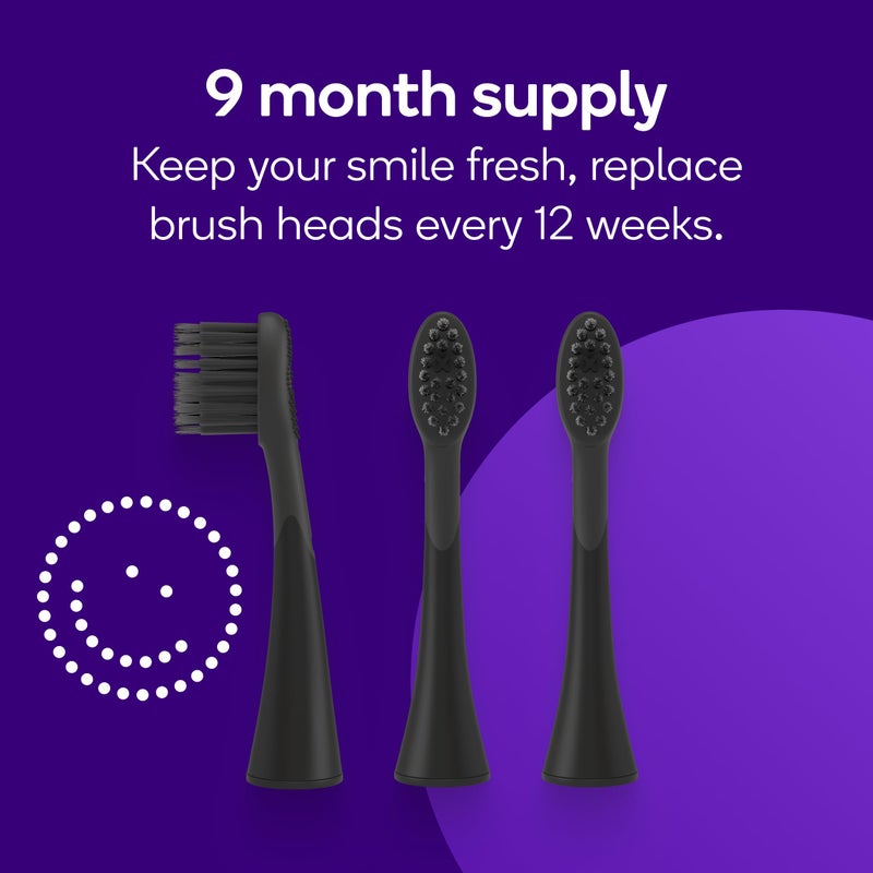 BURST Genuine Replacement Heads for Original Sonic Electric Toothbrush (Black/3 Pack) | Ultra Soft Bristles for a Deep Clean | Stain & Plaque Removal - Image 5