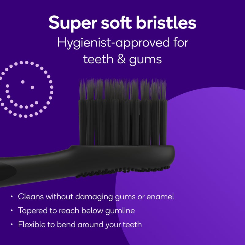 BURST Genuine Replacement Heads for Original Sonic Electric Toothbrush (Black/3 Pack) | Ultra Soft Bristles for a Deep Clean | Stain & Plaque Removal - Image 2