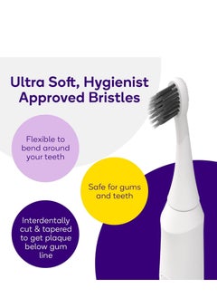 BURST BURST Toothbrush Heads - Genuine BURST Electric Toothbrush Replacement Heads for BURST Sonic Toothbrush – Charcoal Soft Bristles for Deep Clean, Stain & Plaque Removal - 3-Pack, Black  - Image 3