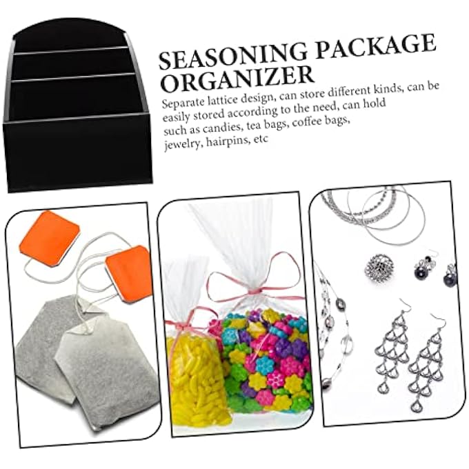 PRETYZOOM 2 X Storage Box For Coffee Pods Tea Bags Coffee Bar Sugar Packets Coffee Bar Holder For Coffee Bags Desk Accessories Storage Box Sugar Bag Holder - Image 3