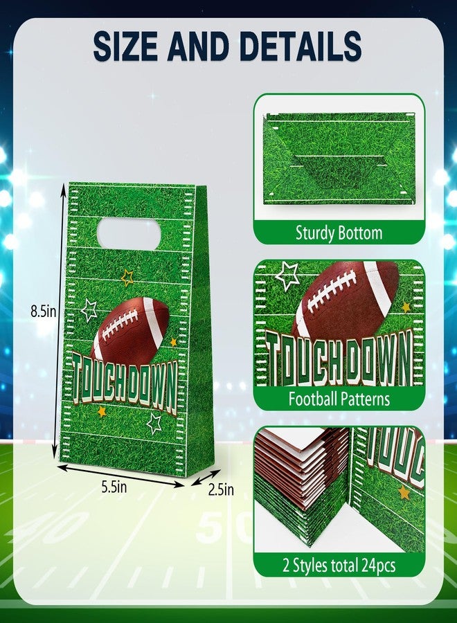 KALEFO 24 Pcs Super Football Party Favors Gift Bags Sport Bowl Goodie Treats Theme Candy Paper for Birthday Supplies - Image 4