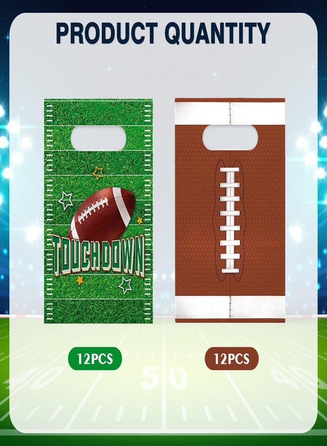 KALEFO 24 Pcs Super Football Party Favors Gift Bags Sport Bowl Goodie Treats Theme Candy Paper for Birthday Supplies - Image 2
