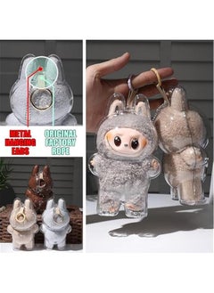 Arabest Clear Bag Keychain For LABUBU Plush Doll,Hanging Display Case,Protective Case,Plastic PVC Storage Box (V1)  - Image 2