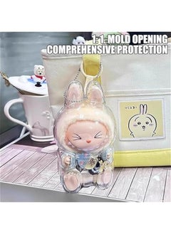 Arabest Clear Bag Keychain For LABUBU Plush Doll,Hanging Display Case,Protective Case,Plastic PVC Storage Box (V1)  - Image 5