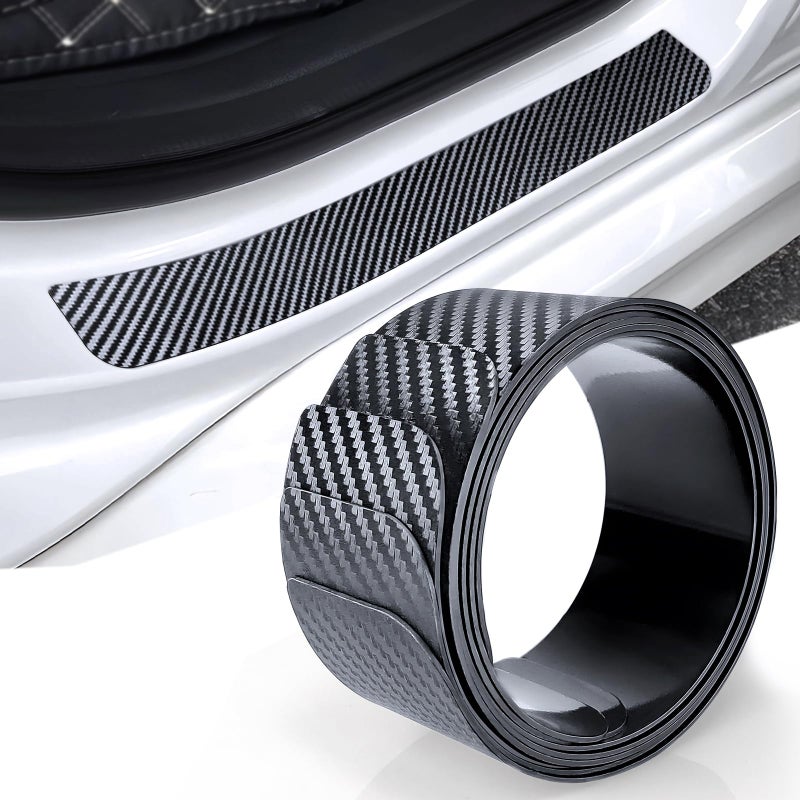 Ruautumn No Adhesive Magnetic Car Door Sill Protector, Anti-Scratch Carbon Fiber Door Entry Guard, Universal Door Threshold Protector Cover Fits for Most Cars(Carbon Fiber Black) - Image 1