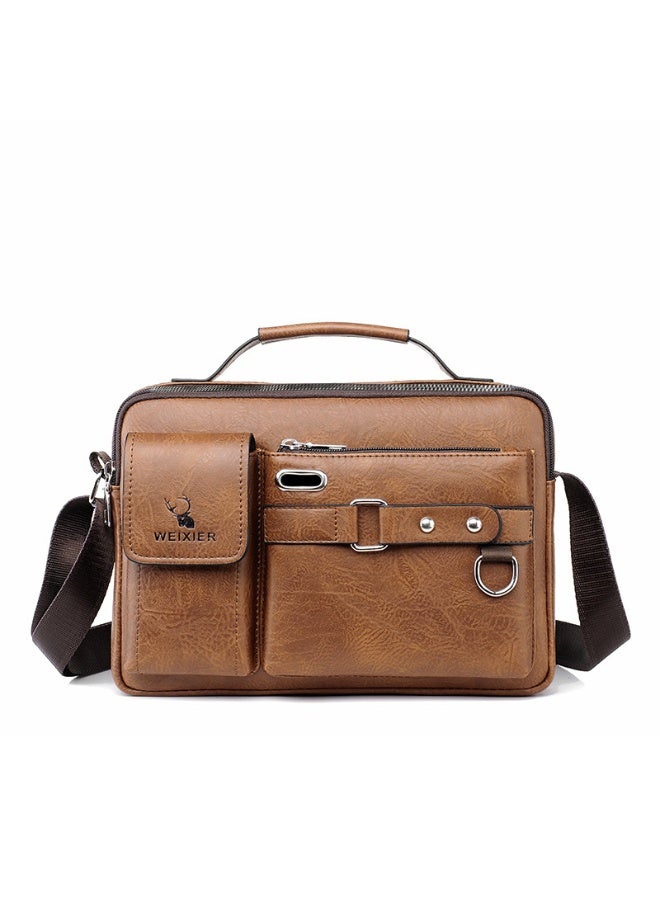 KUYING Men's Business Commuting Single Shoulder Crossbody Bag 
