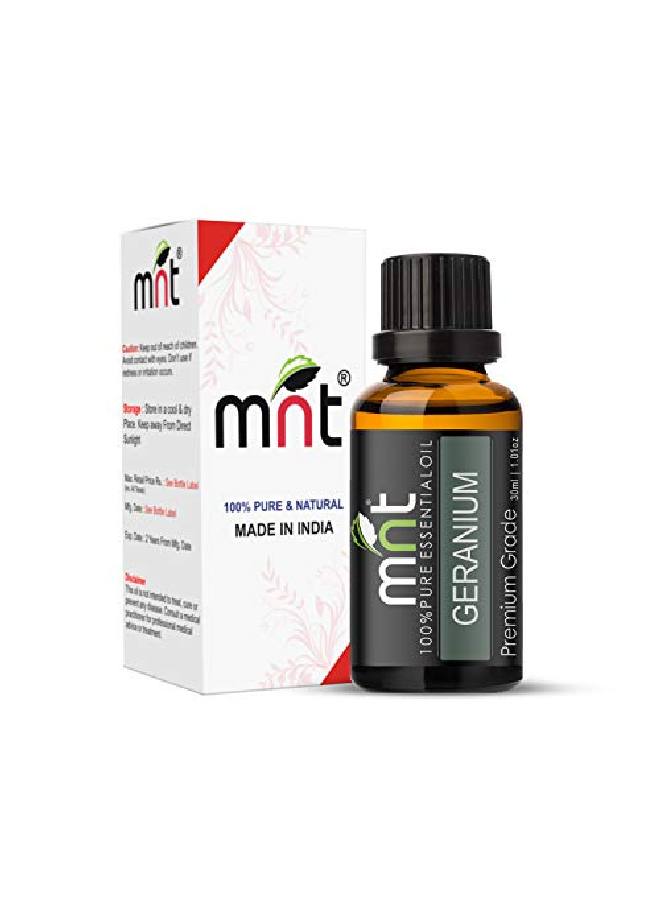 MNT Geranium Essential Oil 100% Pure l & Undiluted Oil for Face Hair and Skin (30ML) - Image 2