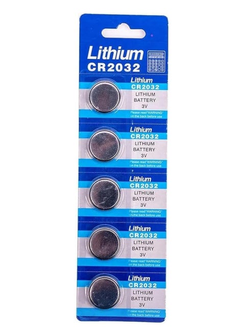 Lithium CR2032 Button Battery - 3 Volt -Pack of 5