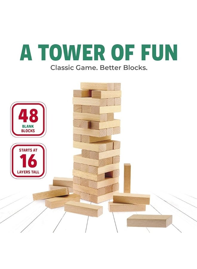 CoolToys CoolToys Timber Tower Wood Block Stacking Game â€“ Original Edition (48 Pieces)  - Image 2