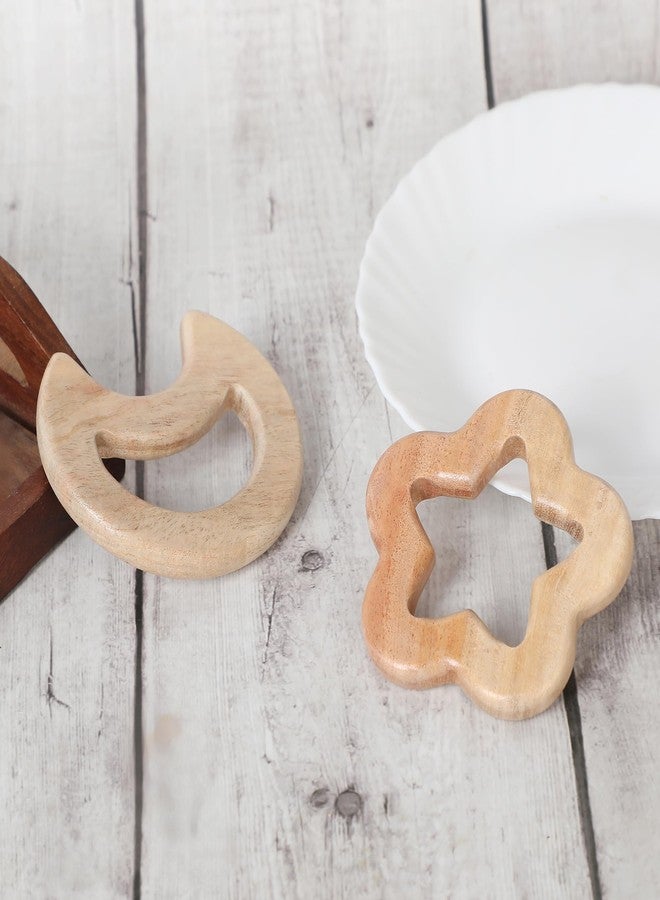 Babbles Neem Wood Teethers for Babies | Wooden Teethers for 6 to 12 Months Baby | Natural and Antibacterial (Star+Moon) - Image 3