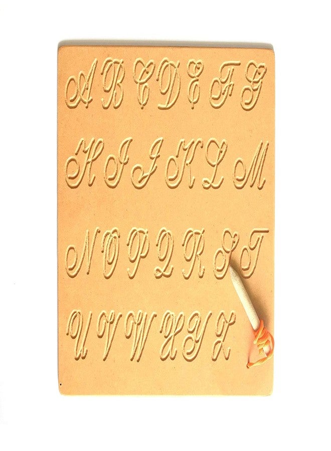JOY LAND JOYLAND?? Capital Numbers Hindi Varnmala Writing Practice Wooden Tracing Boards Educational Toys for Kids with Dummy Pencil | Smat Kids | Knowledge for Kids | Letter Educational Slate | Learning Board for Baby (Capital Cursive) - Image 1