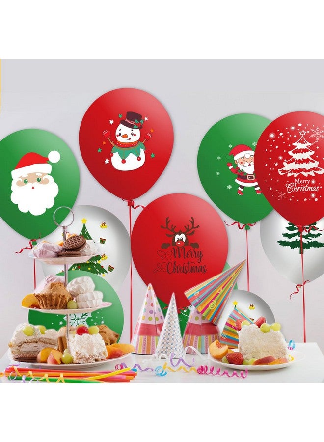 Partywind 50 PCS Christmas Balloons for Party Decorations, Red and Green Latex Balloons for Christmas Party Supplies Favors, Santa Balloon Decor for Xmas Holiday Games - Image 3