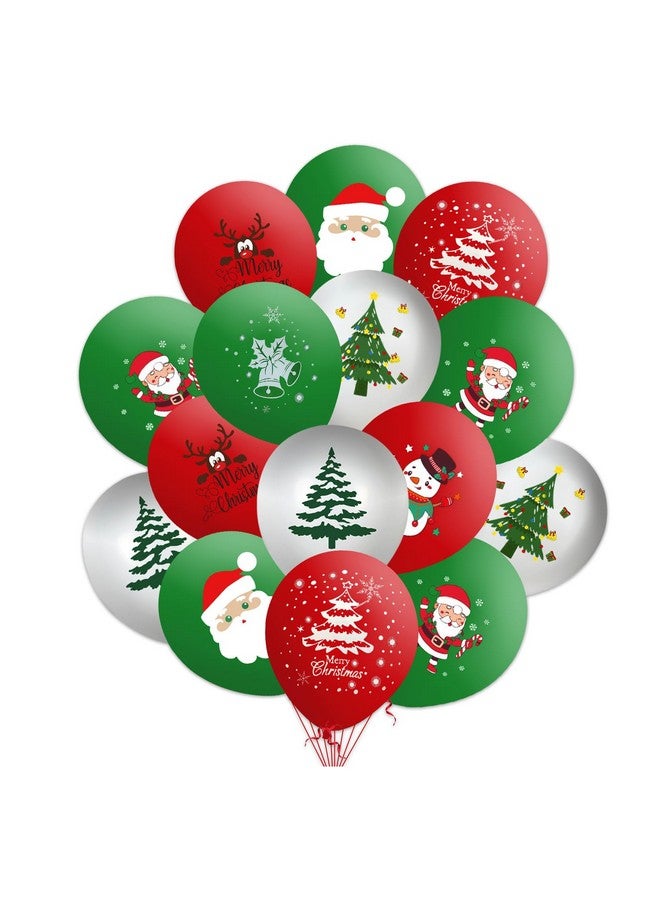 Partywind 50 PCS Christmas Balloons for Party Decorations, Red and Green Latex Balloons for Christmas Party Supplies Favors, Santa Balloon Decor for Xmas Holiday Games - Image 1