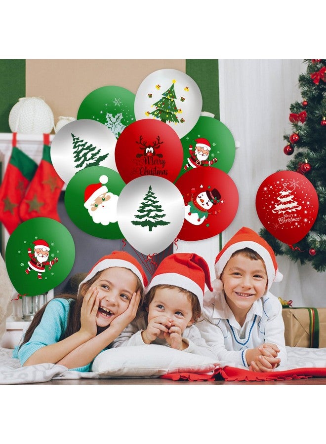 Partywind 50 PCS Christmas Balloons for Party Decorations, Red and Green Latex Balloons for Christmas Party Supplies Favors, Santa Balloon Decor for Xmas Holiday Games - Image 5