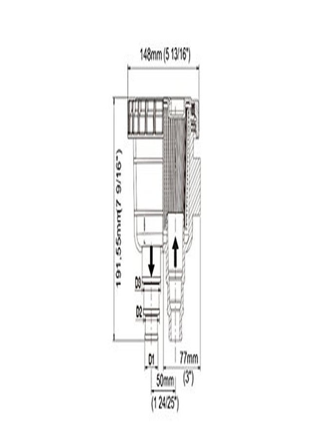 SEAFLO Raw Water Marine Intake Cooling Water Strainer for Boat Fits Hose Sizes 1",1.25", and 1.5" - Image 3