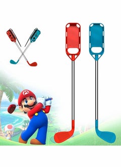 KASTWAVE Golf Club for Mario Golf Switch, Golf Game Controller Accessories for Mario Golf Super Rush with Wrist Strap, Golf Left/Right Handle Game Accessories, for Switch Mario Game and All Ages (Transparent)  - Image 1