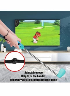 KASTWAVE Golf Club for Mario Golf Switch, Golf Game Controller Accessories for Mario Golf Super Rush with Wrist Strap, Golf Left/Right Handle Game Accessories, for Switch Mario Game and All Ages (Transparent)  - Image 3