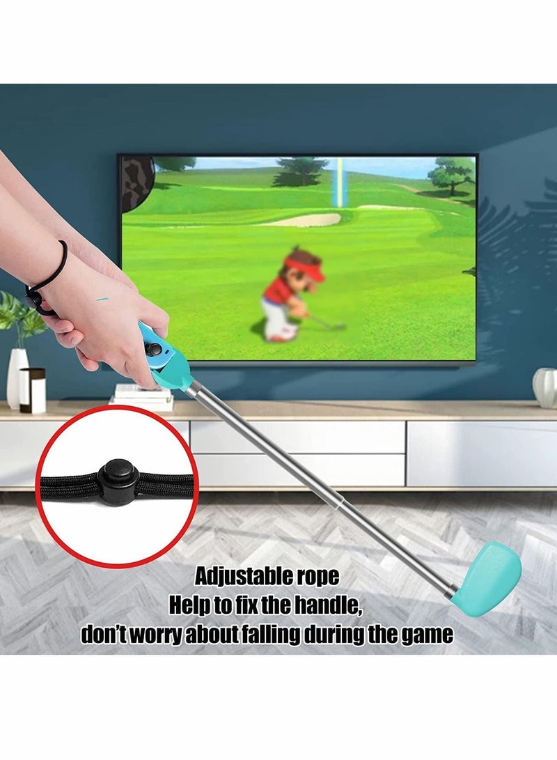 KASTWAVE Golf Club for Mario Golf Switch, Golf Game Controller Accessories for Mario Golf Super Rush with Wrist Strap, Golf Left/Right Handle Game Accessories, for Switch Mario Game and All Ages (Transparent) - Image 3
