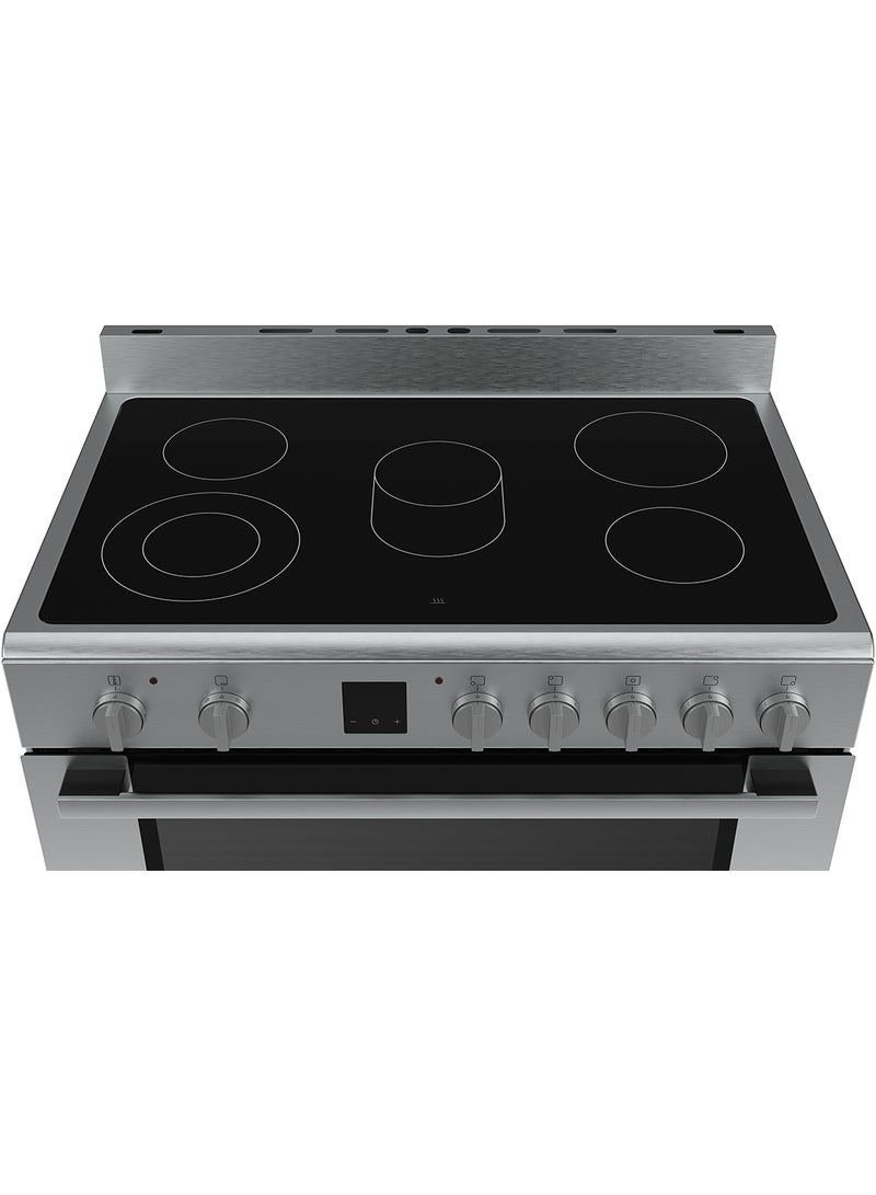 بوش موقد سيراميك حر نسخة 8 مع فرن 90 ليتراً HKK99V850M رمادي/أسود - Image 3