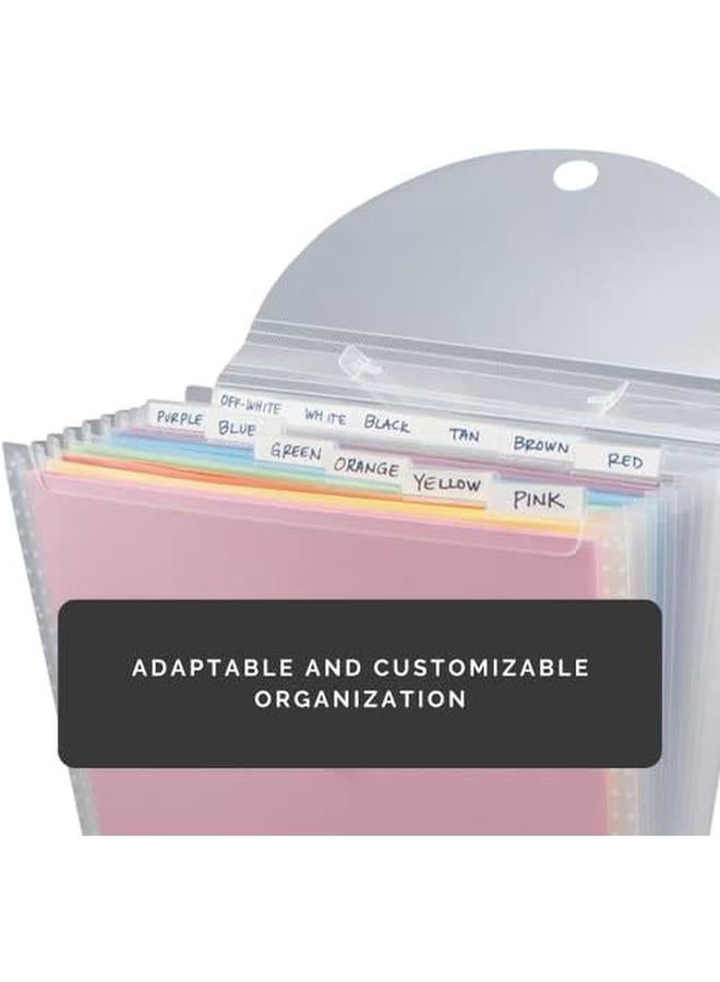 Advantus Storage Studios Expandable Paper Organizer 12 Pockets 1.375 X 13.125 X 13.25 Inches Clear Ch93389 - Image 4