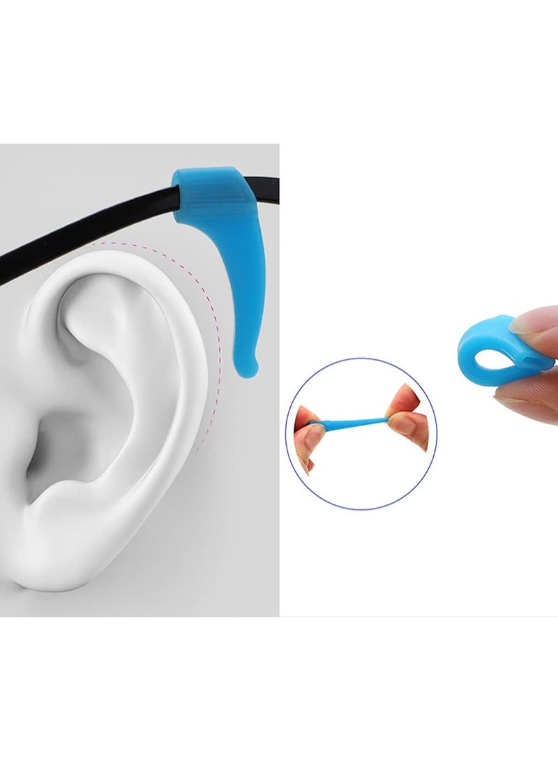 كول بيبي 10 أزواج من الأطفال والبالغين الرياضية حامل حزام النظارات، حامل سيليكون مضاد الانزلاق، مثبت النظارات للأذن، قطعة النظارات، رأس معبد النظارات - Image 5