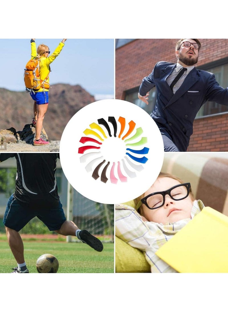 كول بيبي 10 أزواج من الأطفال والبالغين الرياضية حامل حزام النظارات، حامل سيليكون مضاد الانزلاق، مثبت النظارات للأذن، قطعة النظارات، رأس معبد النظارات - Image 4