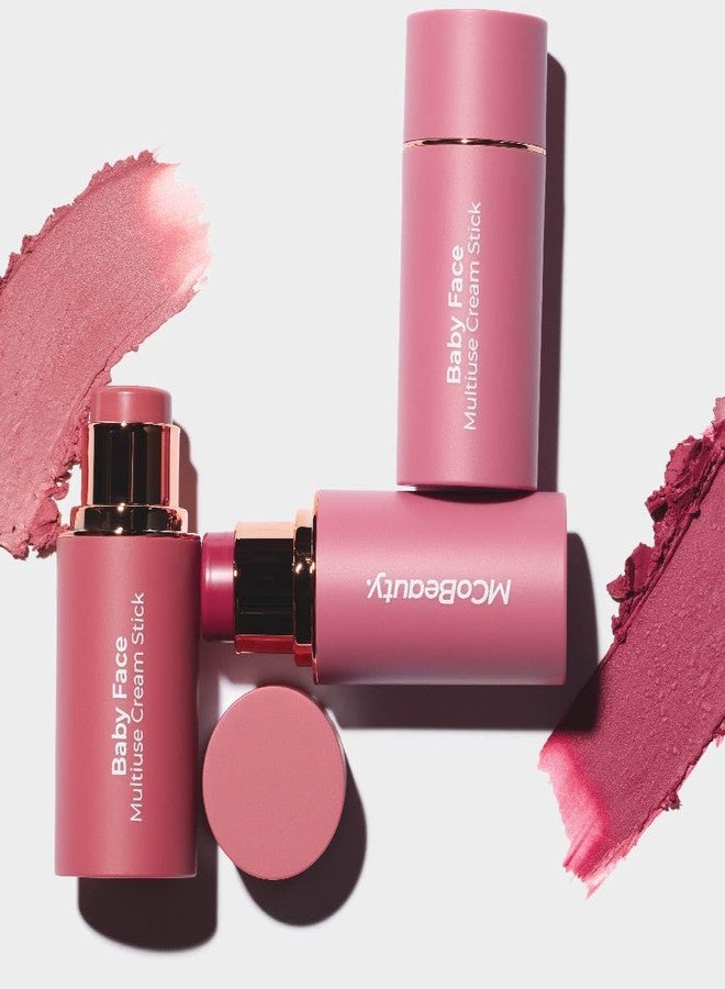 MCoBeauty كريم متعدد الاستخدامات للأطفال، لون لولو ديبر روز، ناعم كالحرير، بلش قابل للبناء للعيون، الشفاه والخدود، مستحضرات تجميل نباتية وخالية من التجارب على الحيوانات - Image 3