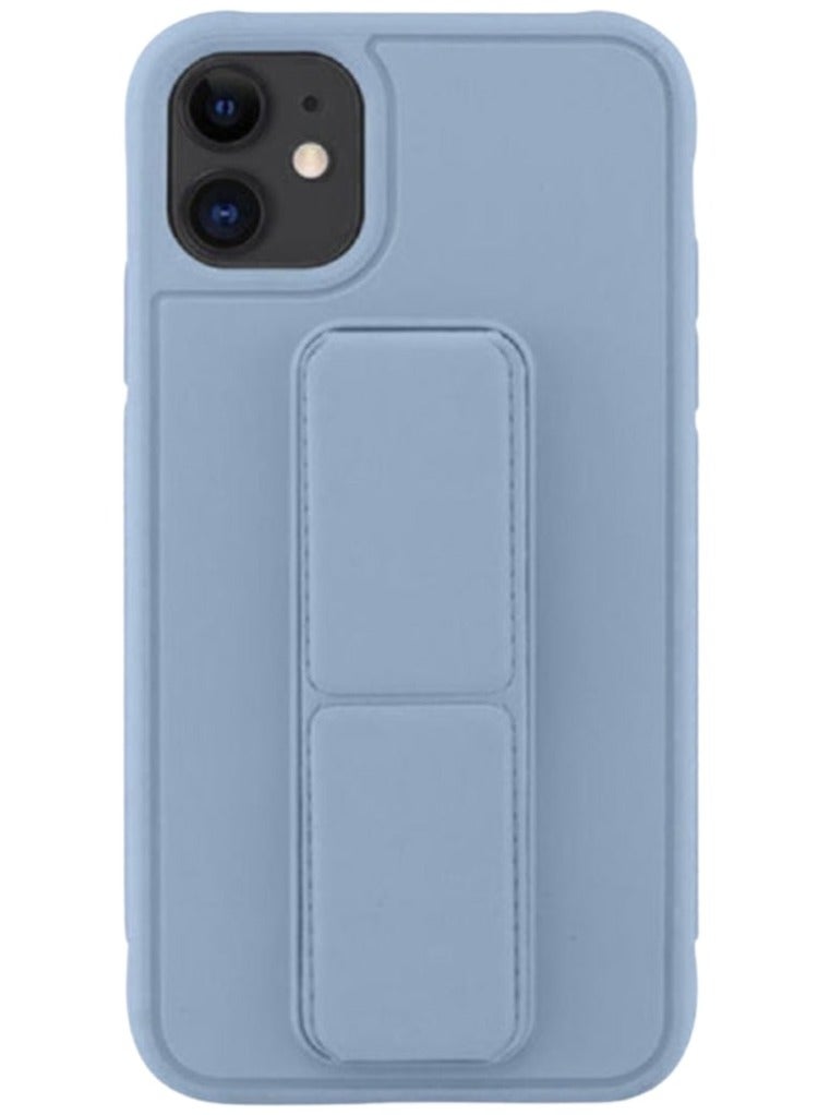 3-in-1 Magnetic Wrist Strap Hand Grip with Stand Case Cover for Apple iPhone 12 Sky Blue - Image 1