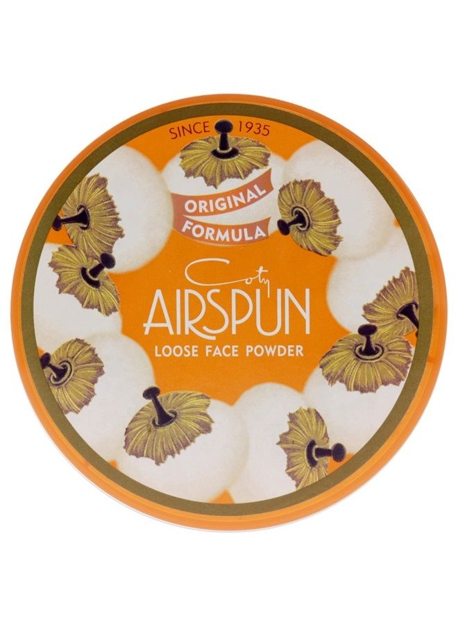 Airspun بودرة الوجه كوتي إيرسبون، طبيعية محايدة، 2.3 أونصة، بودرة وجه فضفاضة بلون طبيعي، لتثبيت المكياج أو الأساس، خفيفة الوزن، تدوم طويلاً، عبوة واحدة - Image 1