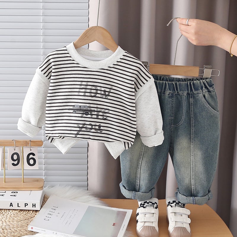 ChicPoint 2 Pcs 2-5years Boys Pants Suit - Image 1