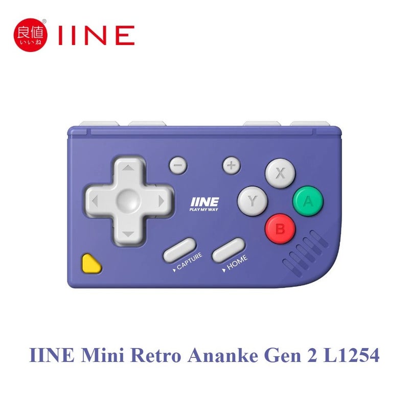 Iine Mini Retro Ananke Gen 2 Portable Controller for Android, iOS, PC, Steam and Game Simulator, Purple - Image 1