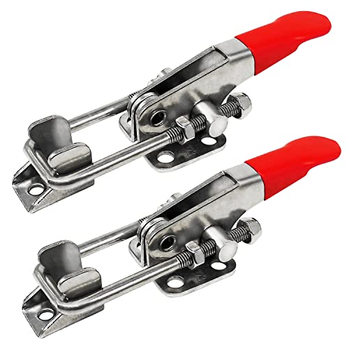 CUKAYO 2pcs Heavy Duty Toggle Clamp Capacity 400LBs, 304 Stainless Steel Adjustable U Bolt Holding Quick Release Latch (40323-2pcs) - Image 1