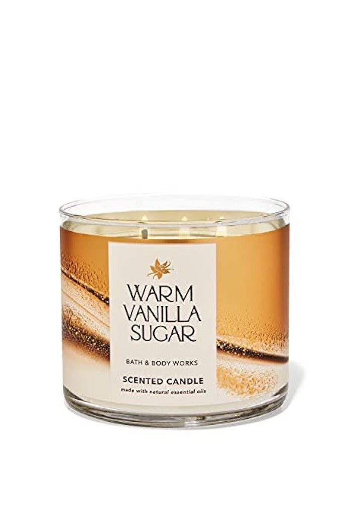باث آند بودي وركس Warm Vanilla Sugar 3-Wick Candle 411g