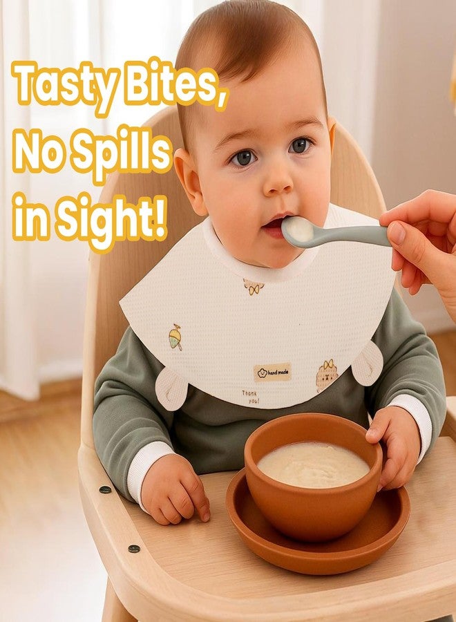 Nuluv Baby Bibs, Soft, Hypoallergenic, Snap Button Bibs for Newborns 0+ Months, Eco-Friendly, Super Absorbent, Made with 100% Organic Cotton, Multi Color on Off-White Base, Pack of 2 - Image 5