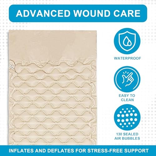 MedVance وسادة مرتبة هوائية متناوبة من ميدفانس بريميوم مع مضخة متناوبة فائقة الهدوء | للوقاية من قرح الضغط والتخفيف منها | للاستخدام على سرير طبي أو مستشفى أو سرير عادي - Image 4