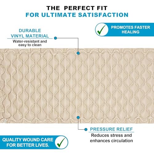 MedVance وسادة مرتبة هوائية متناوبة من ميدفانس بريميوم مع مضخة متناوبة فائقة الهدوء | للوقاية من قرح الضغط والتخفيف منها | للاستخدام على سرير طبي أو مستشفى أو سرير عادي - Image 5