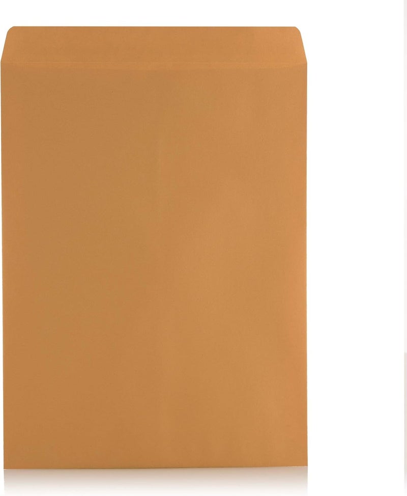 Aimoh 500 10x13 Self-Seal Brown Kraft Catalog Envelopes - 28lb, Ultra Strong Quick-Seal, 10 x 13 inch - 1 Case - 5 Packs - 500 Envelopes (39300-Case) - Image 3