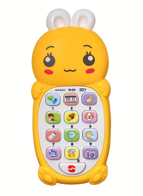Musical phone for children in the shape of a rabbit. It gives the child enjoyable times and develops his mental skills. It is suitable for boys and girls over 18 months old.