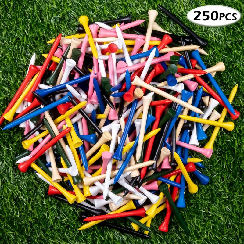 THIODOON Golf Tees Professional Natural Wood Golf Tees Pack of 100, Golfing Tees Multiple Colors Size 3-1/4 inch, 2-3/4 inch or 2-1/8 inch, Tall Golf Tees Bulk Reduce Side Spin and Friction - Image 2
