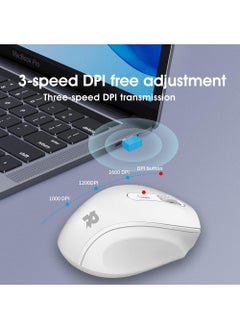 Rock Pow Wireless Mouse Ergonomic PC Mouse with USB Receiver for Computer Laptop Desktop 3 DPI Adjustable Silent Click Comfortable Ergo Mouse 10M Wireless Connection Ultra-fast Scroll  - Image 2