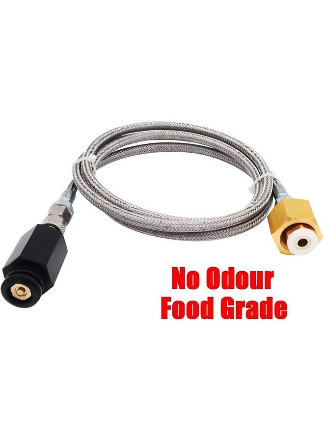 Vavoger Soda Machine Co2 Adapter with High Pressure Stainless Steel External Hose, CGA320 Co2 Tank Direct Adapter to TR21-4 Soda Water Machine Compatible with Jet Aqua Fizz(36 inch) - Image 5