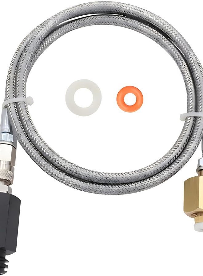 Vavoger Soda Machine Co2 Adapter with High Pressure Stainless Steel External Hose, CGA320 Co2 Tank Direct Adapter to TR21-4 Soda Water Machine Compatible with Jet Aqua Fizz(36 inch) - Image 1