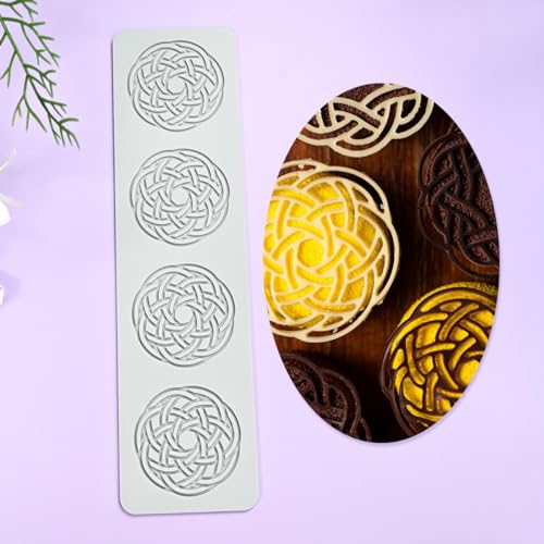 mostsom Silicone Mold Hollow Out Sugarcraft Lace Mold Cake Decoration Lace Mat for Fondant Wedding Cake Decorating Baking Molds A1_ Circular - Image 3