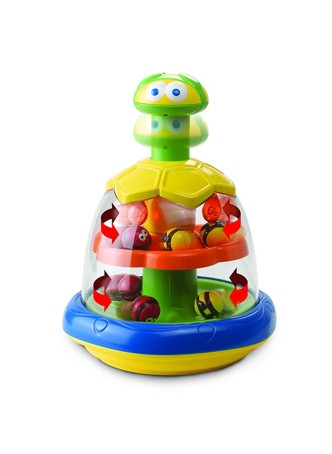 Happy Kids Little Learner Spinning Bees Interactive Toy For Babies And Toddlers Press-n-spin Top With Colorful Bees  - Image 1