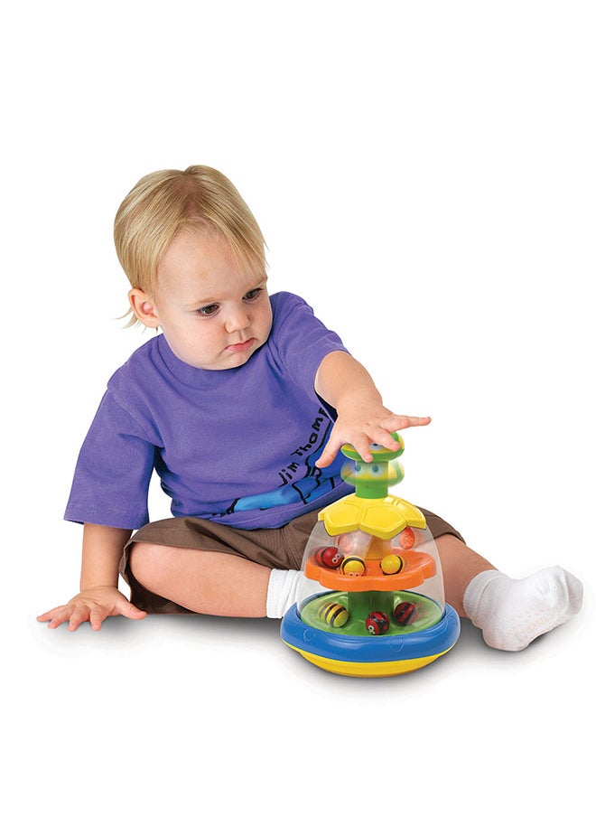 Happy Kids Little Learner Spinning Bees Interactive Toy For Babies And Toddlers Press-n-spin Top With Colorful Bees  - Image 3