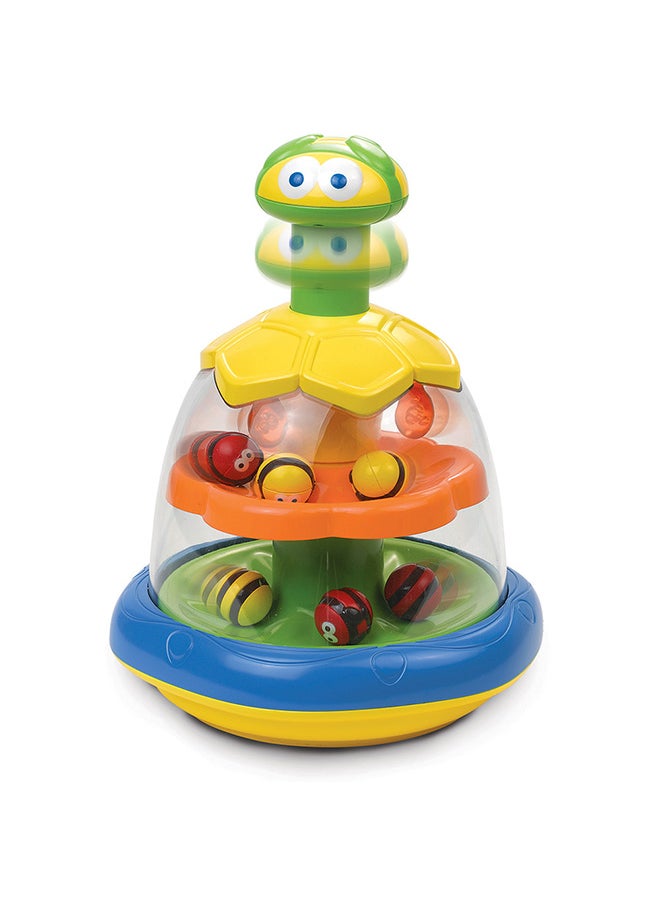 Happy Kids Little Learner Spinning Bees Interactive Toy For Babies And Toddlers Press-n-spin Top With Colorful Bees  - Image 2
